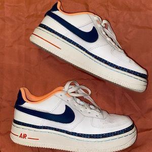 Nike AF1 Low White/Pink/Blue Velcro Sneakers!